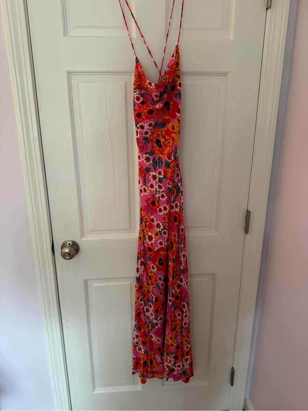 Pink Floral Slip Dress - Picture 6 of 6